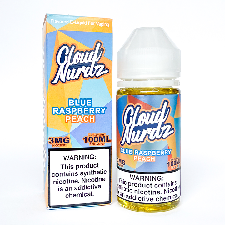 Cloud Nurdz E-liquid Blue Raspberry Peach