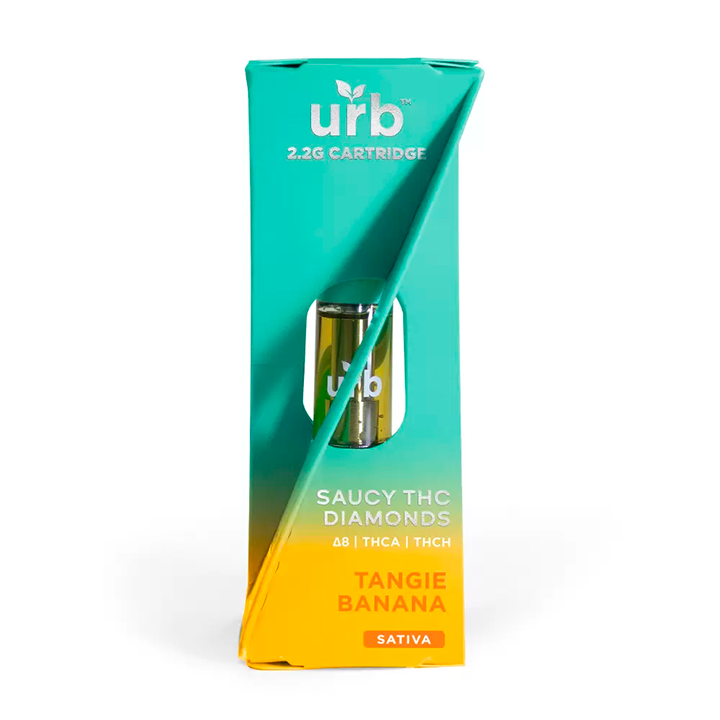 Urb saucy Diamonds Delta 8 2.2 G Tangie Banana Sativa