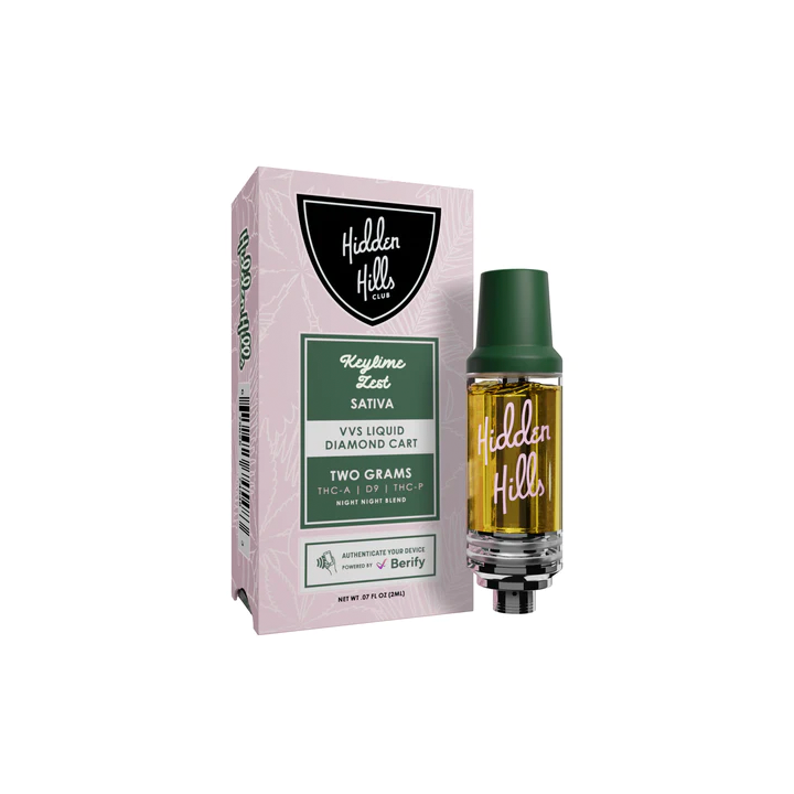 Hidden Hills Cartucho Keylime Zest Sativa Night Night Blend 2G