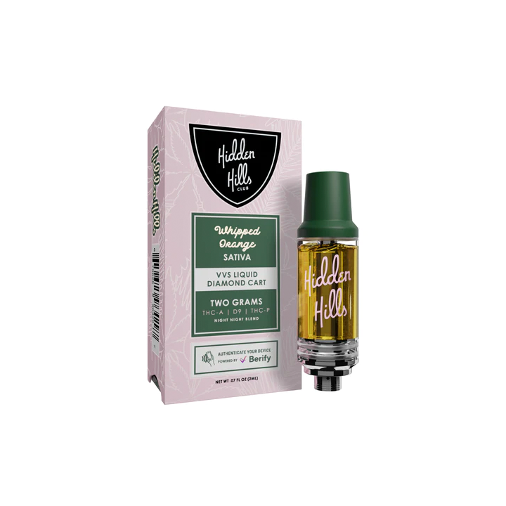 Hidden Hills Cartucho Whipped Orange Sativa Night Night Blend 2G