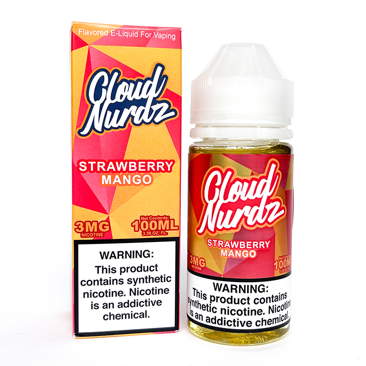 Cloud Nurdz E-liquid Strawberry Mango (0%, Con menta)