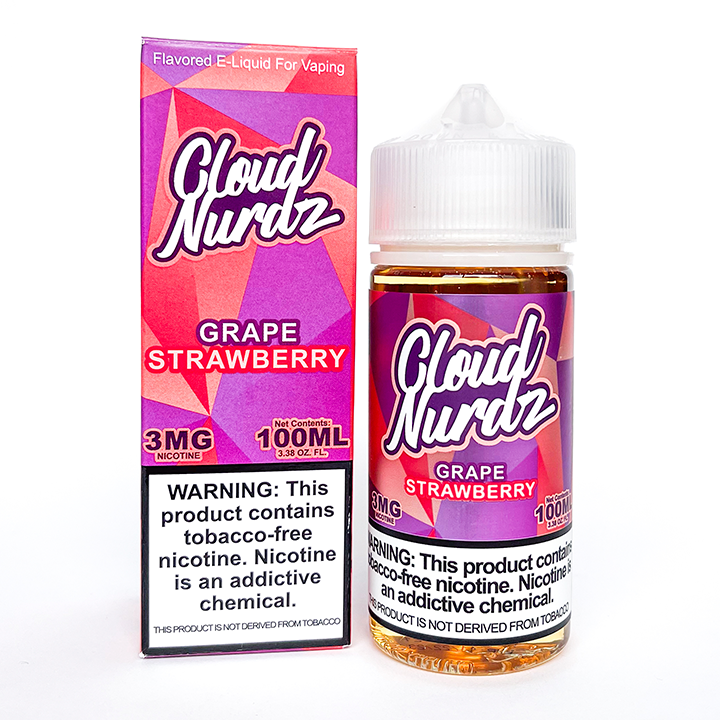 Cloud Nurdz E-liquid Grape Strawberry (0%)