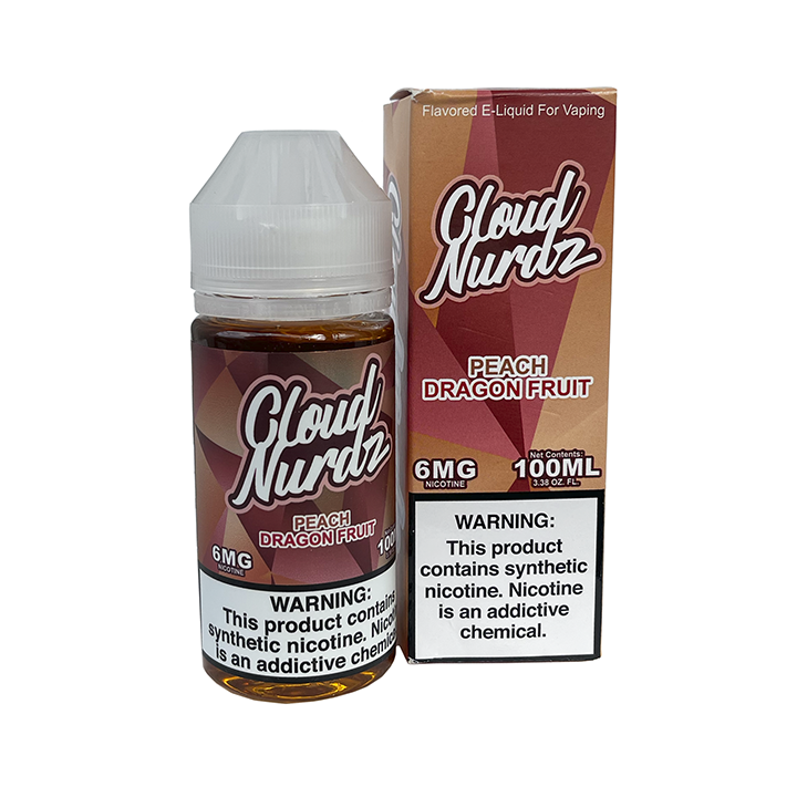 Cloud Nurdz E-liquid Peach Dragonfruit (0%)