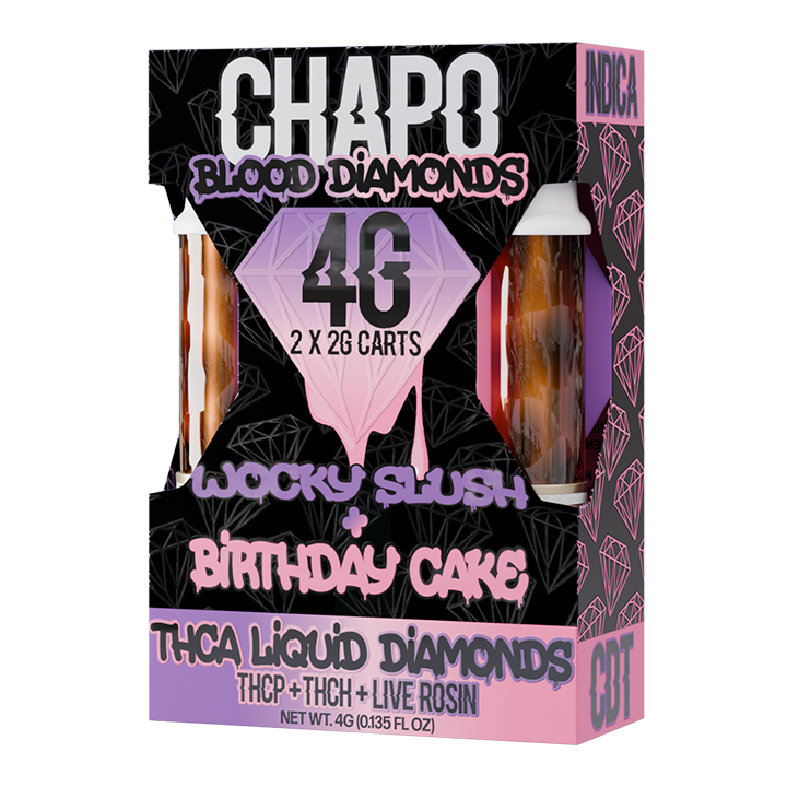 Chapo Blood Diamonds 2PK Cart Wocky Slush + Birthday Cake Indica