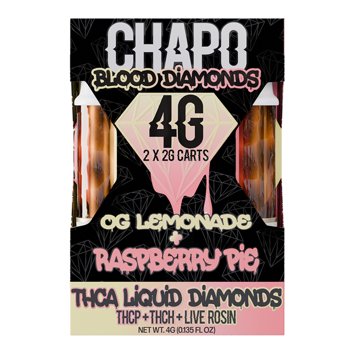 Chapo Blood Diamonds 2PK Cart OG Lemonade + Raspberry Pie Sativa