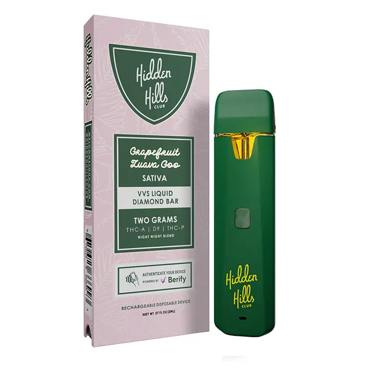 Hidden Hills 2G Desechable Grapefruit Zuava Goo Sativa