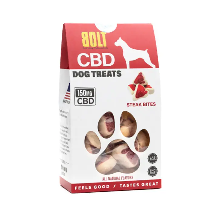 BOLT CBD Pet Treats Dog Steak Bites 150mg