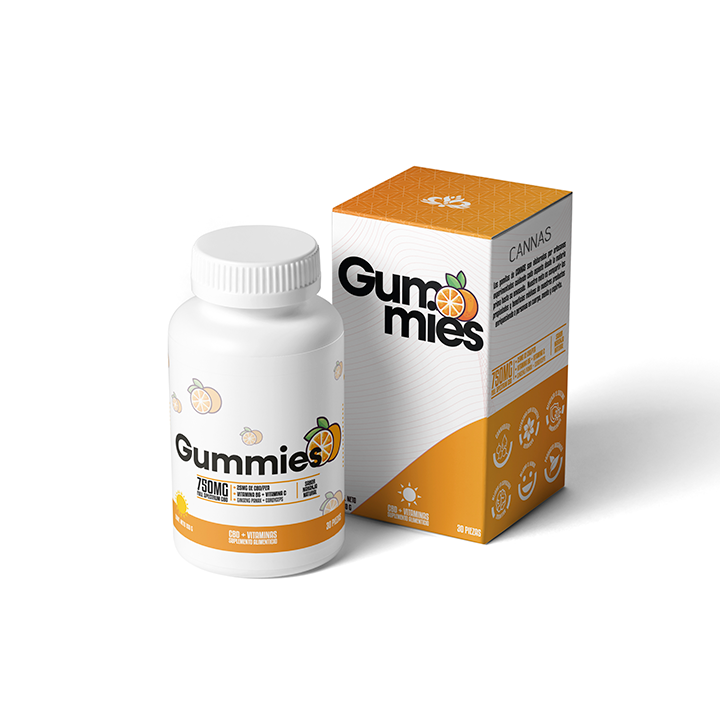 Cannas Gummies Orange 750 MG + Melatonina