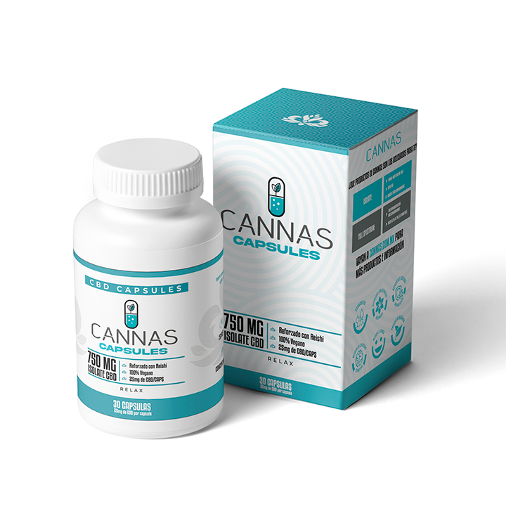 Cannas Capsules 750 MG CBD + Reishi