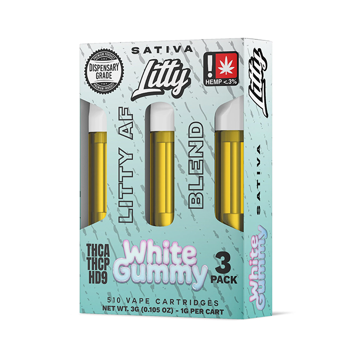 Litty AF Blend Cart White Gummy Sativa 3Pk | The Original Vape