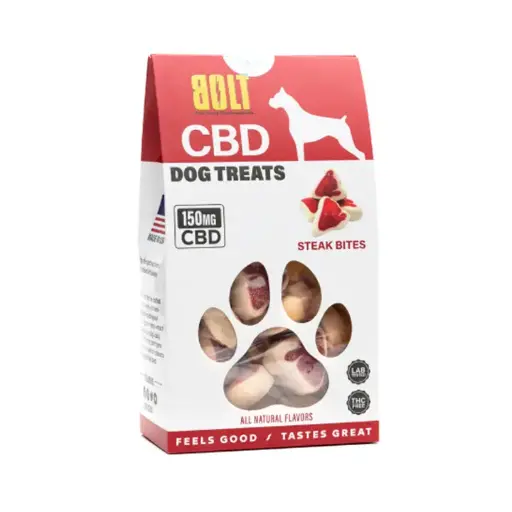 BOLT CBD Pet Treats Dog Steak Bites 150mg