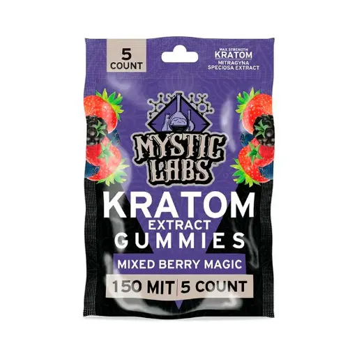 Mystic Labs Kratom Gummies 150 MIT Mixed Berry