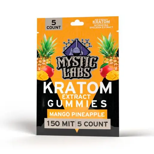 Mystic Labs Kratom Gummies 150 MIT Mango Pineapple