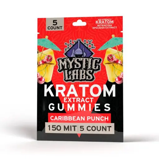 Mystic Labs Kratom Gummies 150 MIT Caribbean Punch