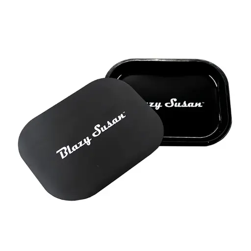 Blazy Susan Rolling Tray + Tapa Magnética Negra