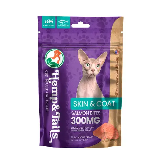 Hemp & Tails Gato - Piel & Pelaje - Salmon Bites